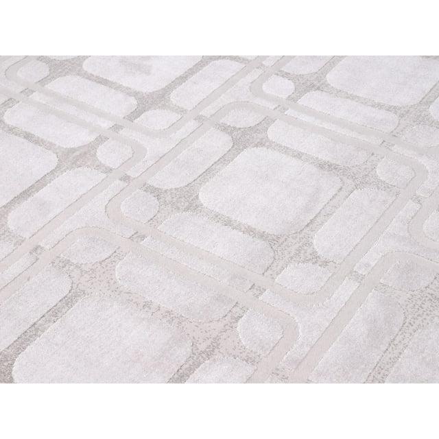 MDA RUG IMPORTS Hypnos Collection Silver/Beige Abstract Geometric Area Rug