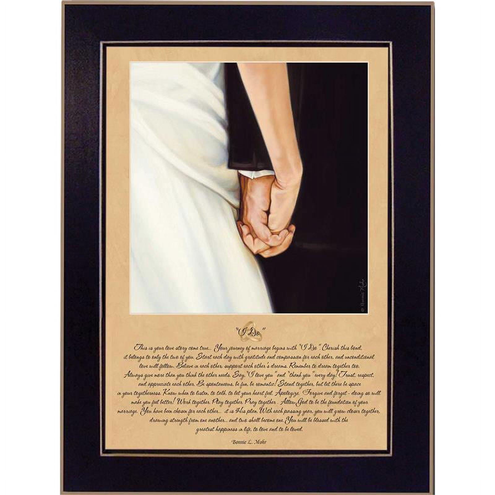 I Do By Bonnie Mohr Printed Black Framed Wall Art Wood Multi-Color