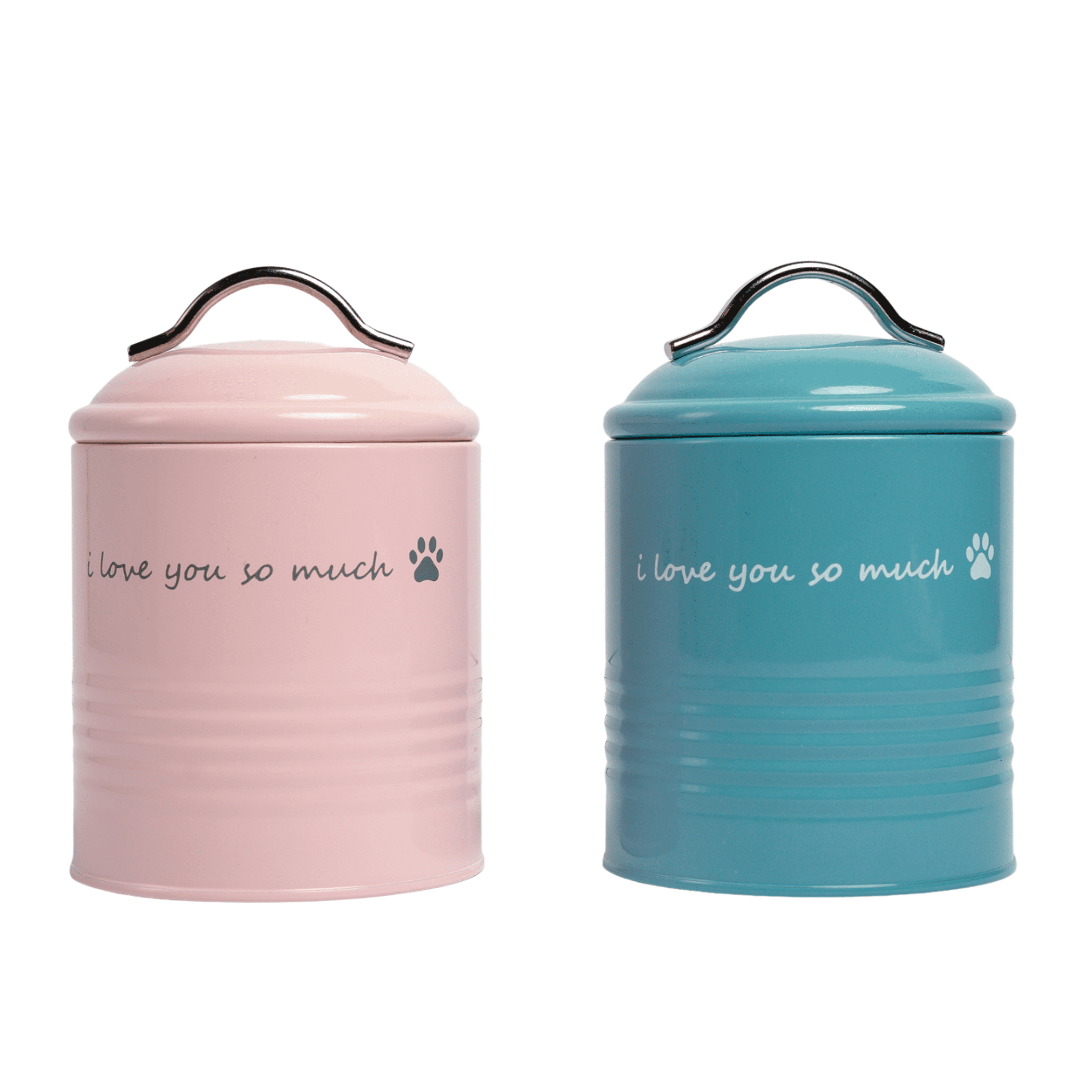 American Pet Supplies "I Love You So Much" Dog Treat Canister Gift Set – Airtight & Stylish Storage, Durable, Non-Toxic Material