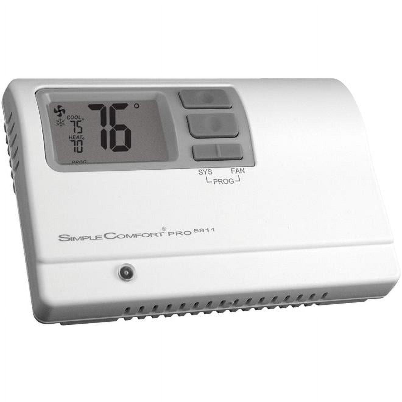 White Programmable Digital Heat Pump Thermostat