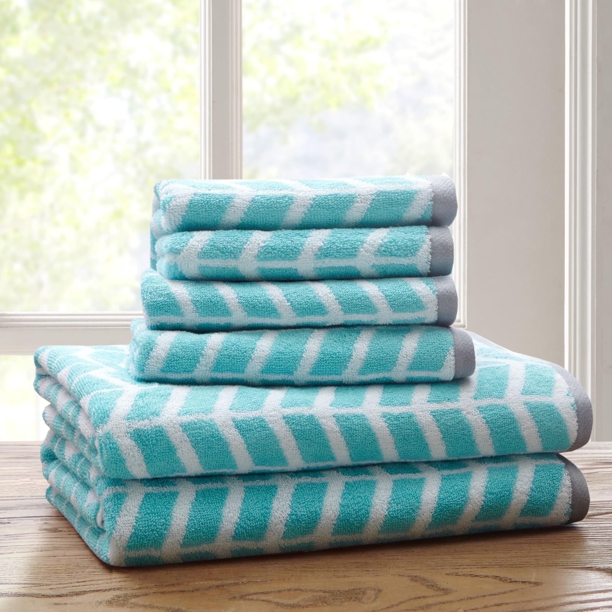 Intelligent Design Nadia Cotton Jacquard Bath Towel 6 Piece Set