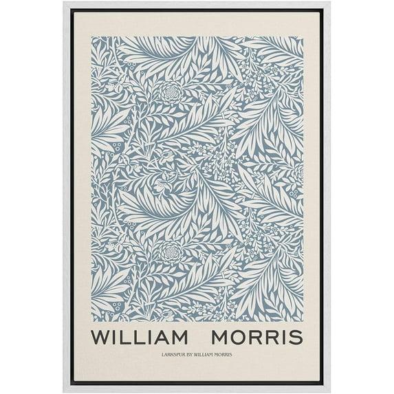 IDEA4WALL Classical Artwork " Idea4wall Canvas Print Wall Art Larkspur Floral Flower Pattern By William Morris Historic Cultural Illustrations Fine Art Colorful Retro For Living Room, Bedroom, Office. " by William Morris