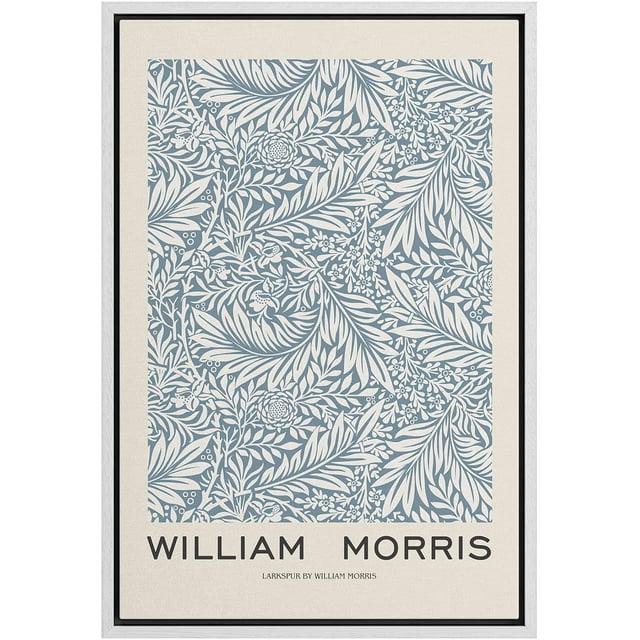 IDEA4WALL Classical Artwork " Idea4wall Canvas Print Wall Art Larkspur Floral Flower Pattern By William Morris Historic Cultural Illustrations Fine Art Colorful Retro For Living Room, Bedroom, Office. " by William Morris