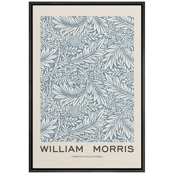 IDEA4WALL Classical Artwork " Idea4wall Canvas Print Wall Art Larkspur Floral Flower Pattern By William Morris Historic Cultural Illustrations Fine Art Colorful Retro For Living Room, Bedroom, Office. " by William Morris