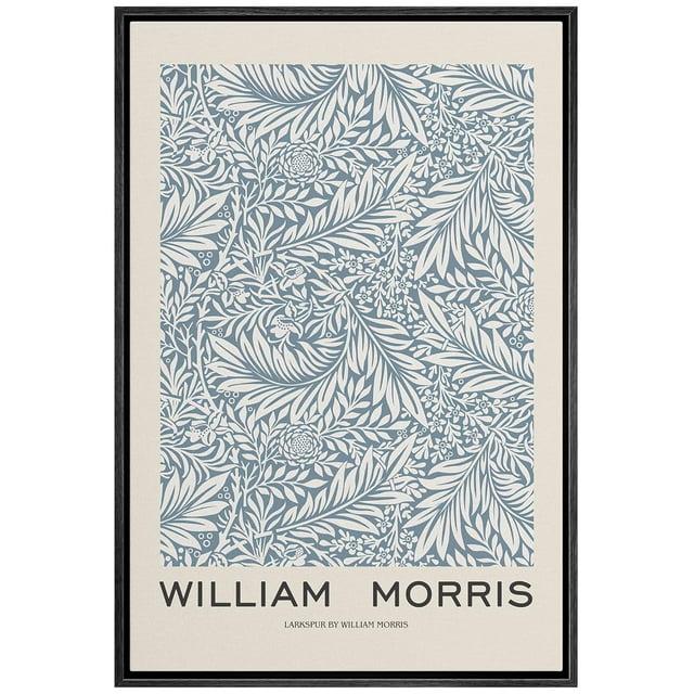 IDEA4WALL Classical Artwork " Idea4wall Canvas Print Wall Art Larkspur Floral Flower Pattern By William Morris Historic Cultural Illustrations Fine Art Colorful Retro For Living Room, Bedroom, Office. " by William Morris