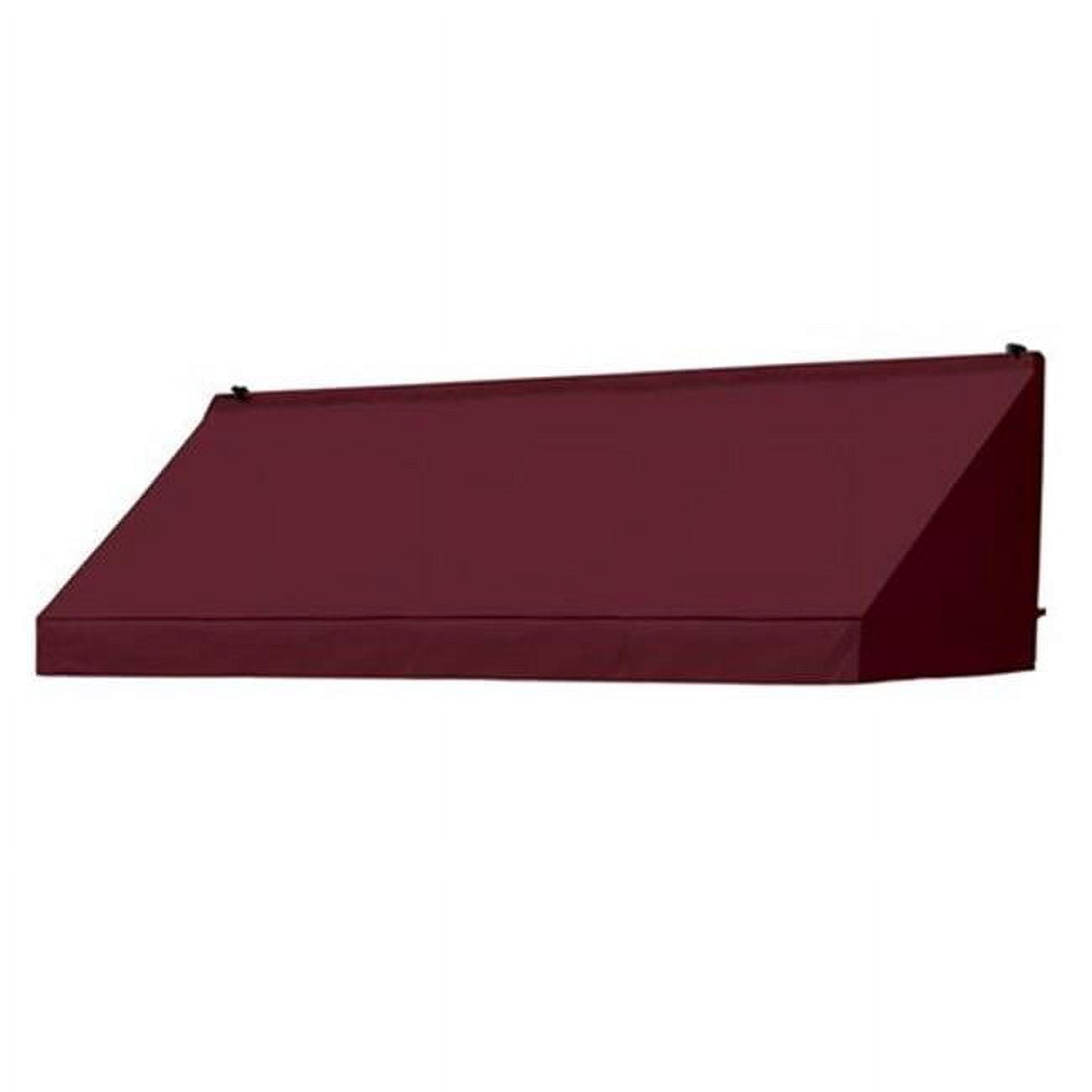 Burgundy 8 ft. Retractable Aluminum Frame Window Awning