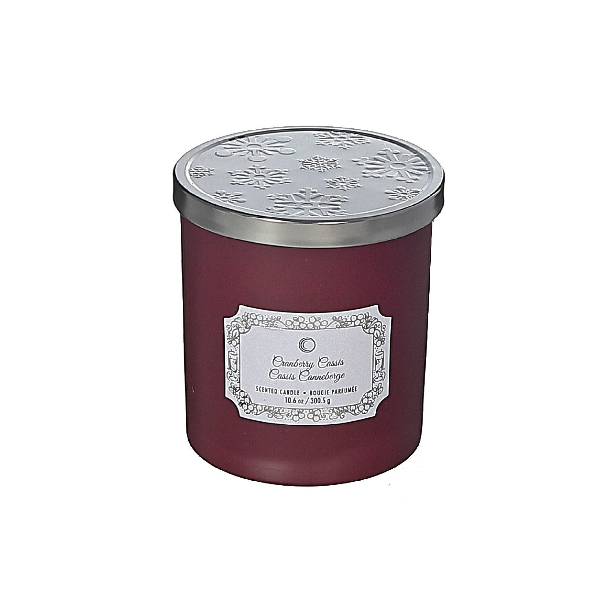 Red Cranberry Cassis Scented Christmas Jar Candle 10.5oz