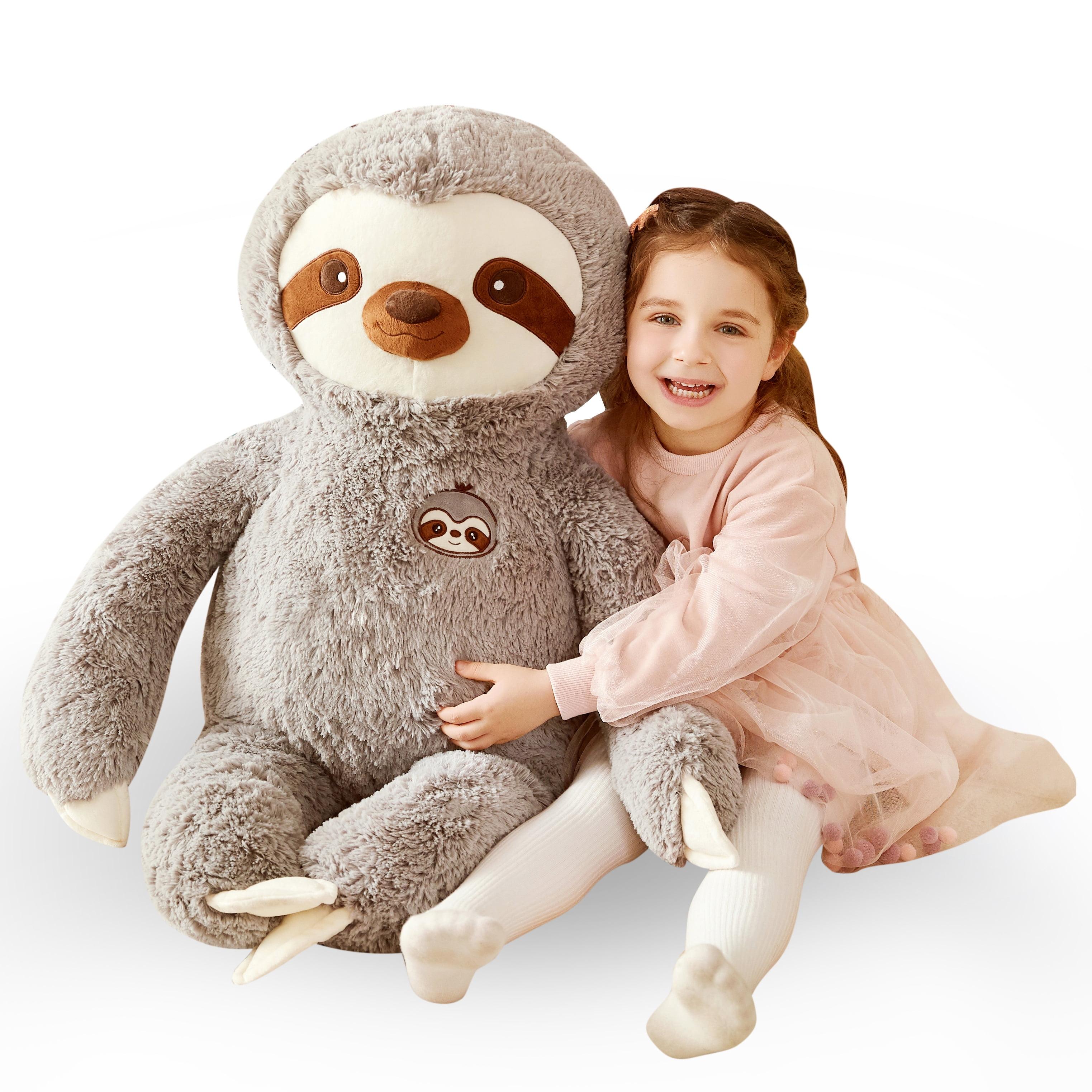 Giant Gray Plush Sloth Stuffed Animal Toy, 30 Inches