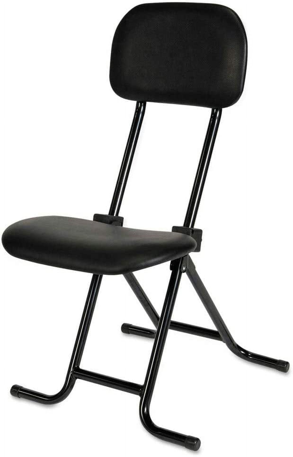 Alera® Backed Adjustable Height Ergonomic Industrial Stool with Footring