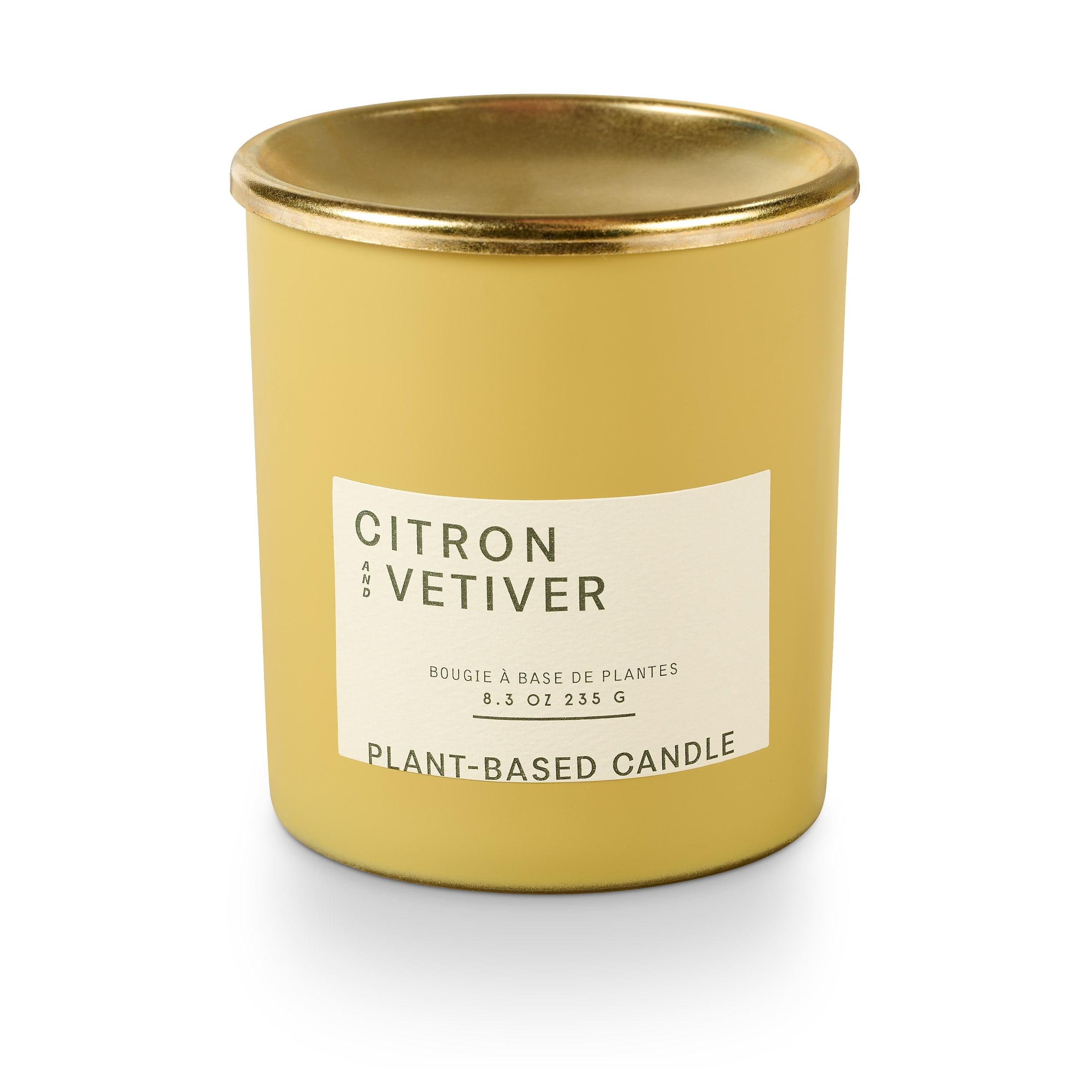 Citron and Vetiver Gold Lidded Soy Jar Candle