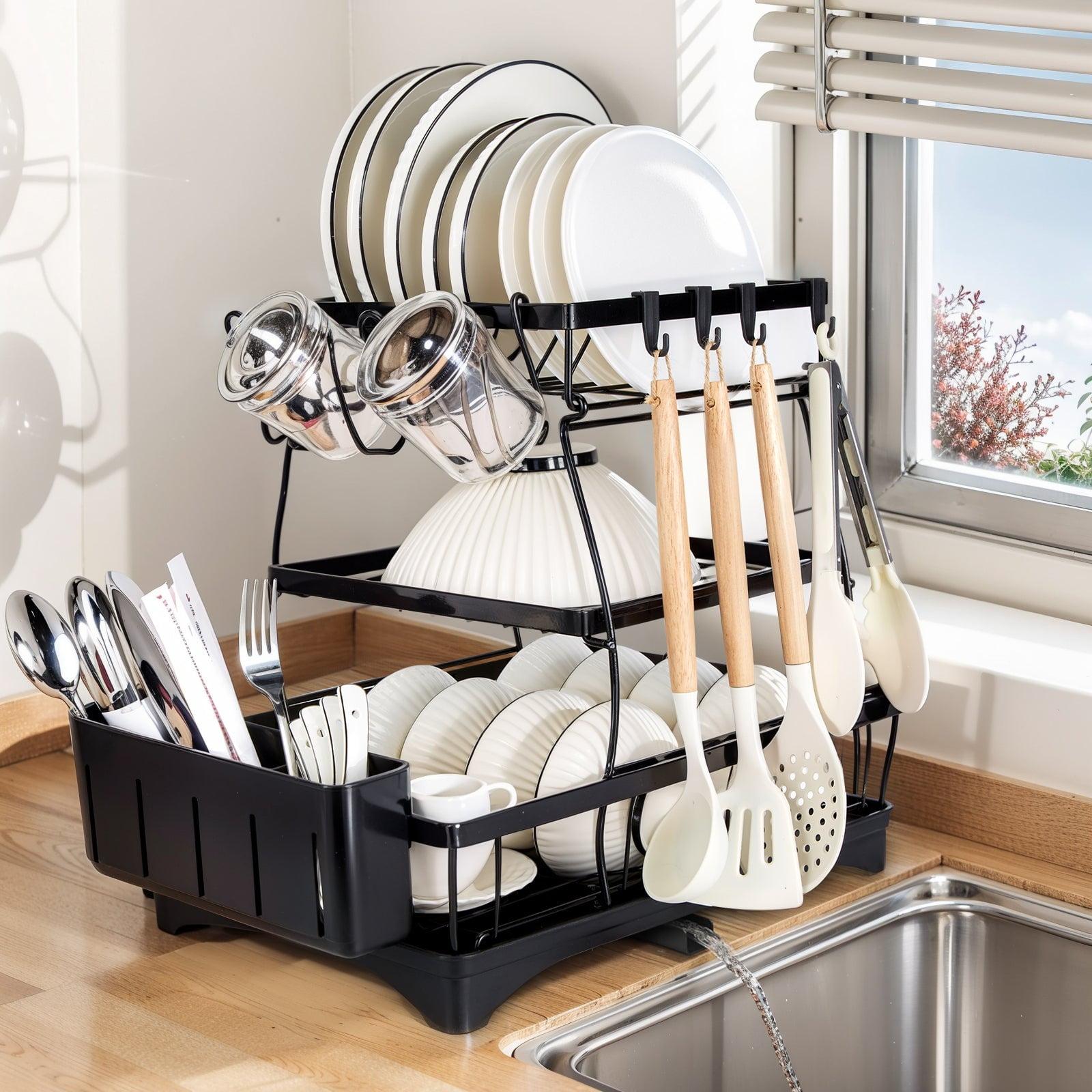 3 Tier Dish Drying Rack for Kitchen Counter