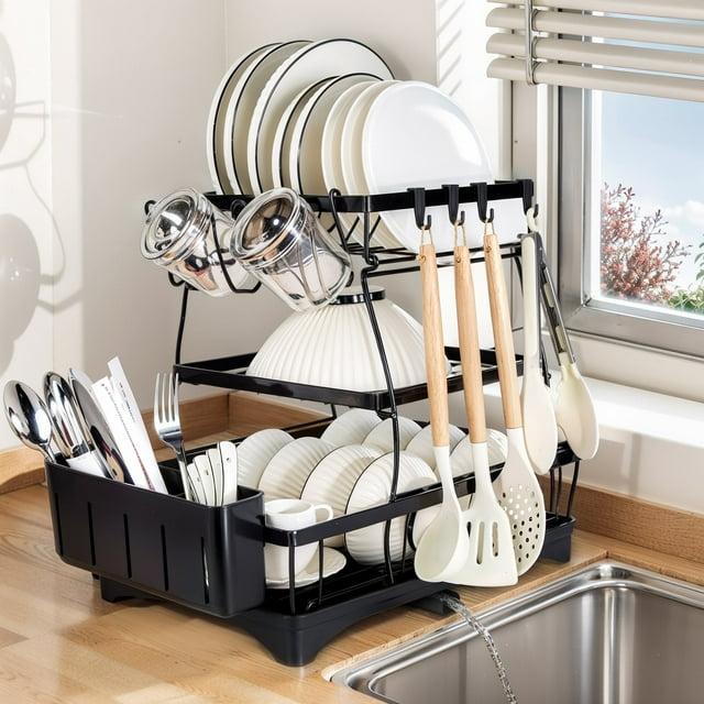 3 Tier Dish Drying Rack for Kitchen Counter