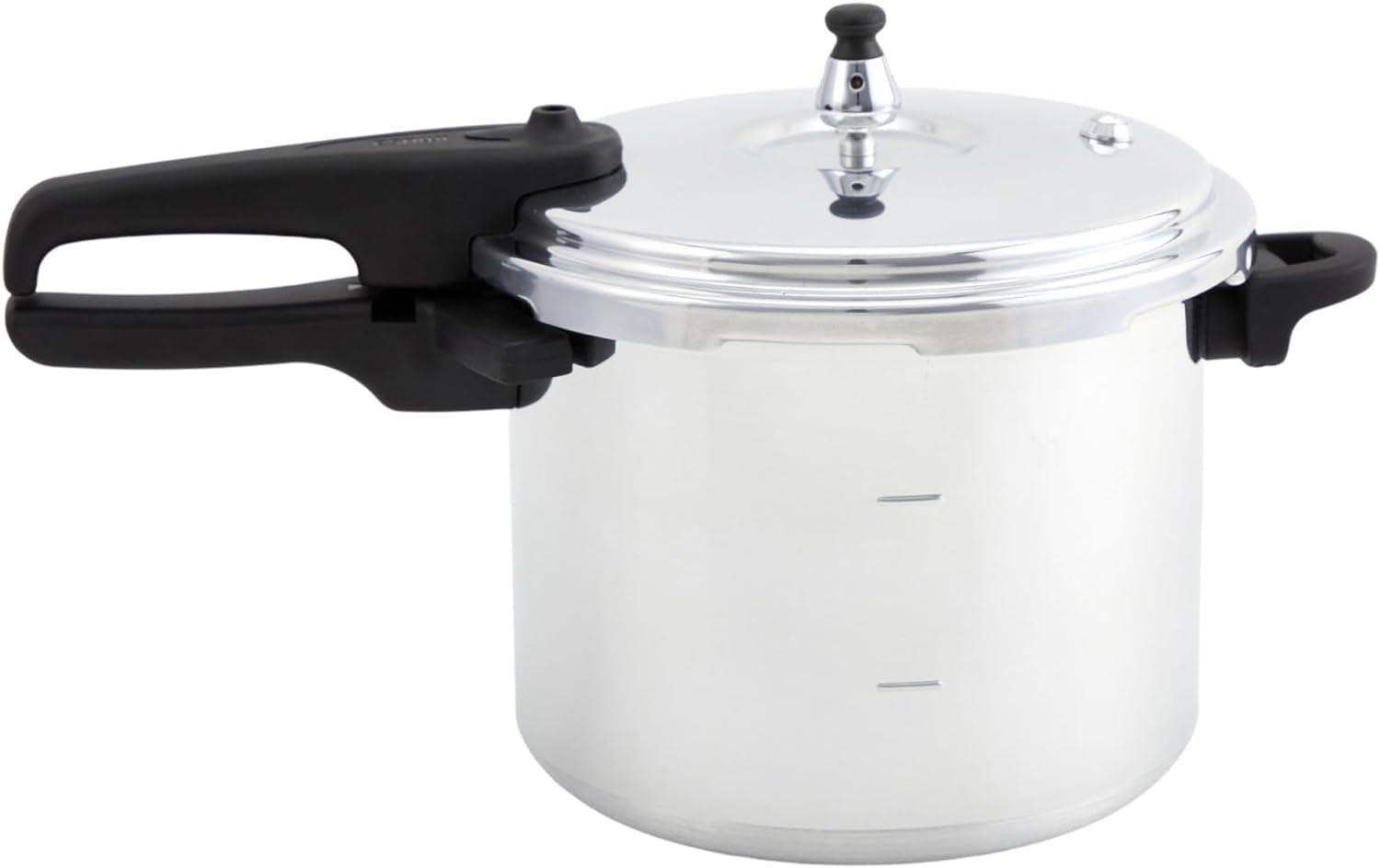 IMUSA 7qt Stovetop Natural Finish Basic Pressure Cooker - Silver: Aluminum, Locking Lid, Cool Touch Handle, Hand Wash