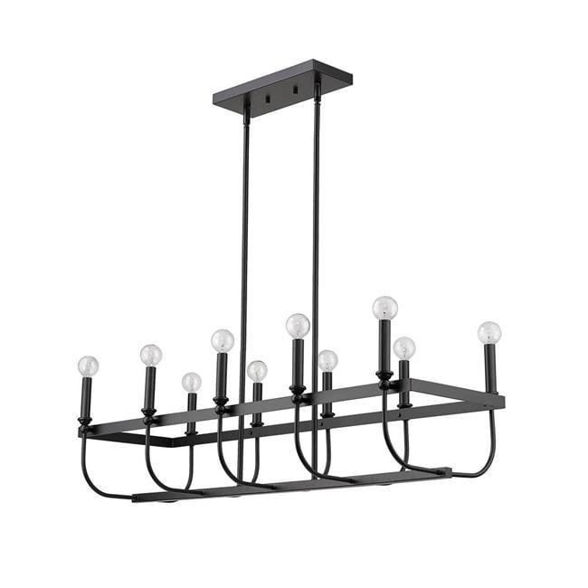 Beckett Matte Black 10-Light Steel Island Pendant