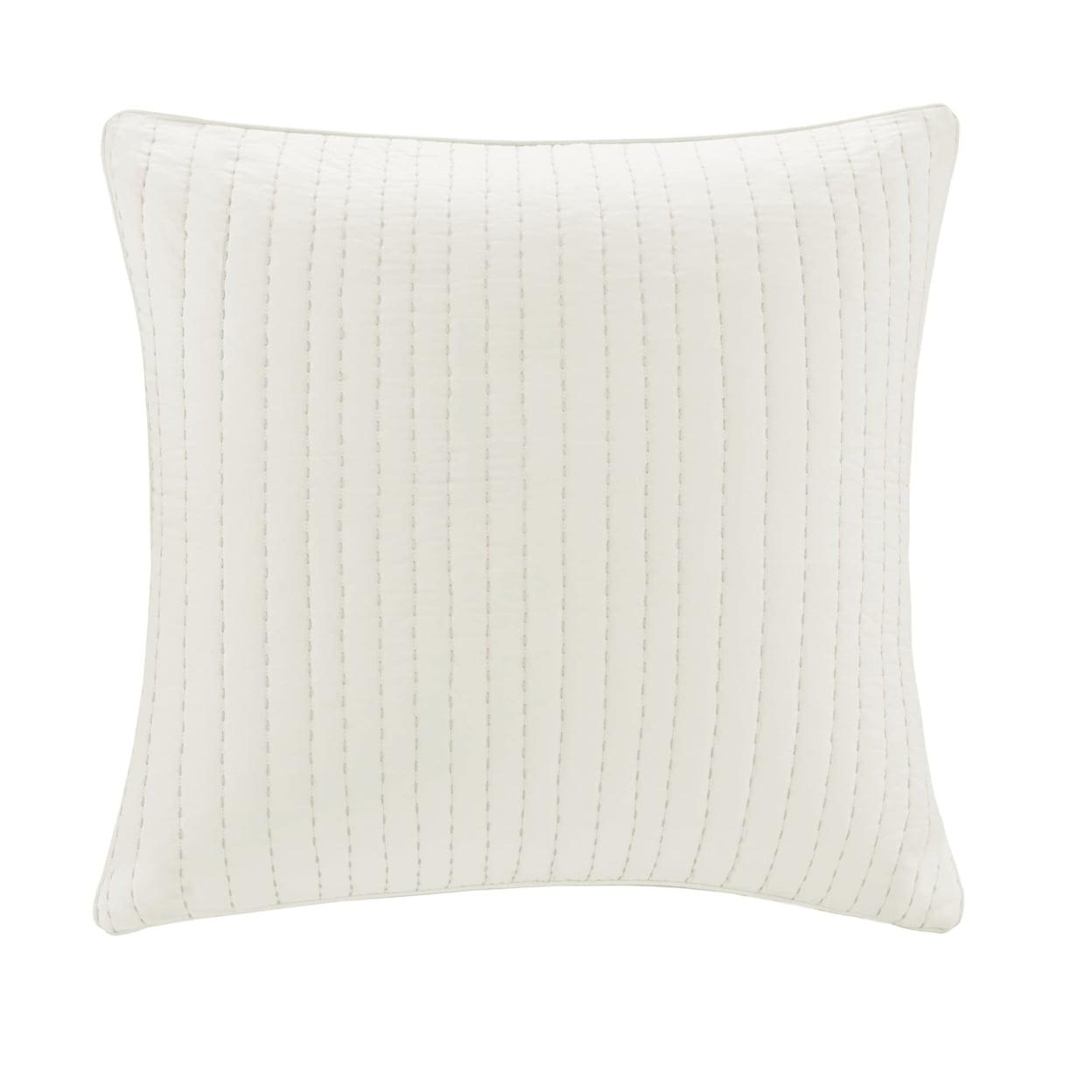 INK+IVY Camila 200TC Quilted Euro Sham, White