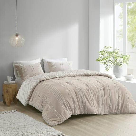 INK+IVY 3 Piece Cotton Jacquard Bedding Set