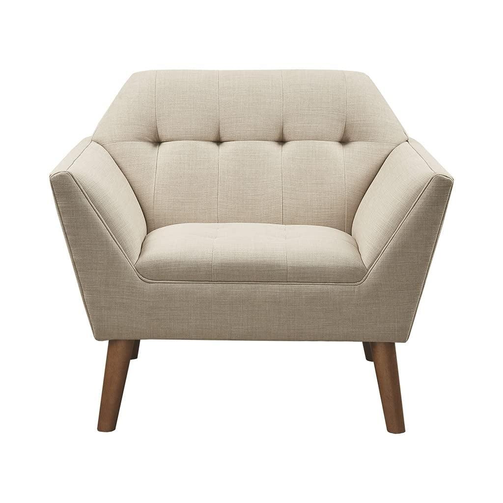 Newport Lounge Chair Beige - Ink+Ivy: Polyester Upholstered, Wood Legs, Foam Cushion, Spot Clean