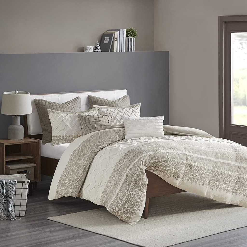 INK+IVY Mila 3 Piece Cotton Comforter Set with Chenille Tufting