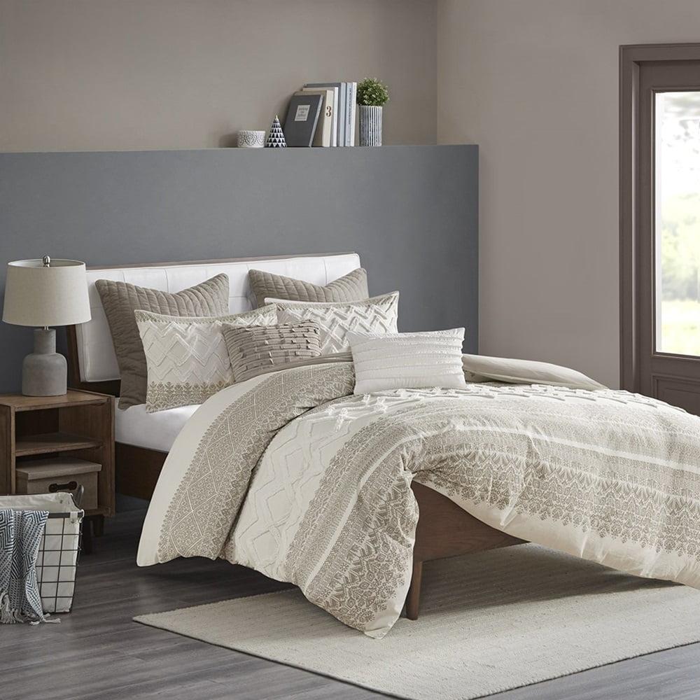 Mila 3 Piece Cotton Comforter Set with Chenille Tufting