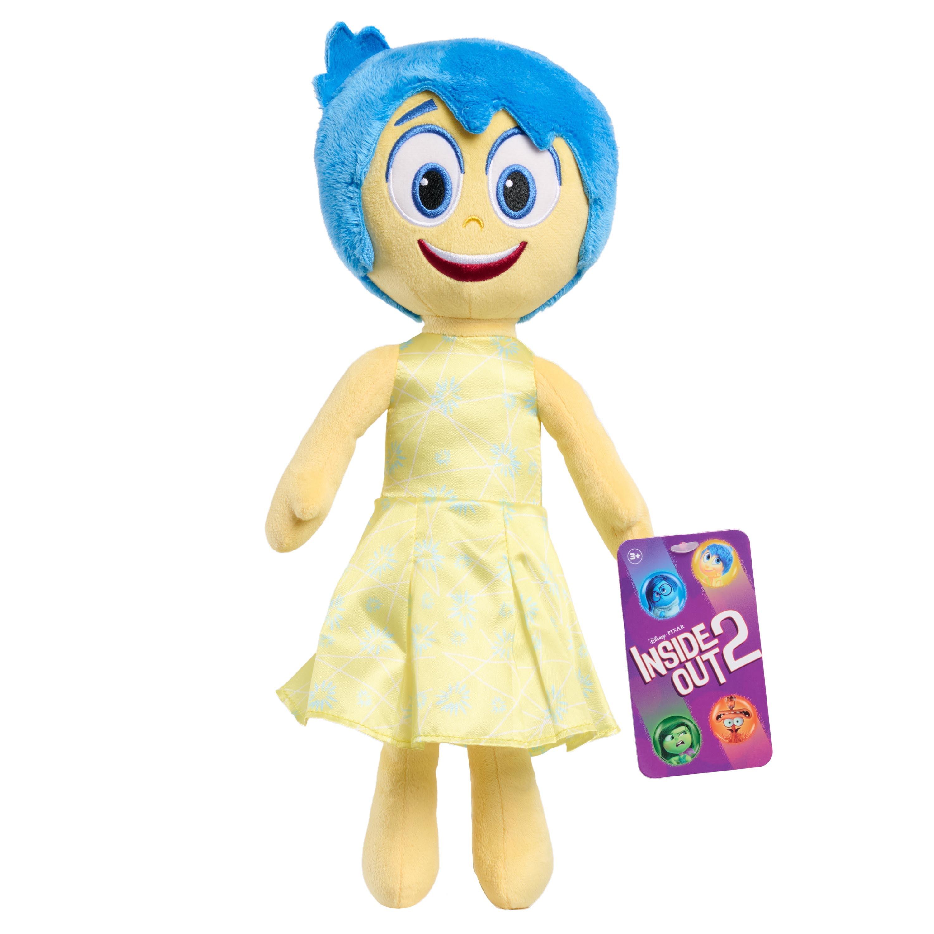 Disney Inside Out 2 Large Plush Joy Doll, Blue and Yellow