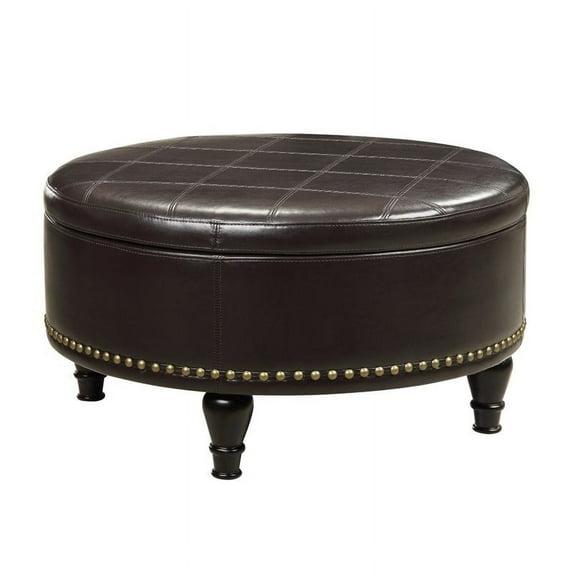 INSPIRED by Bassett Augusta Storage Ottoman-Color:Espresso