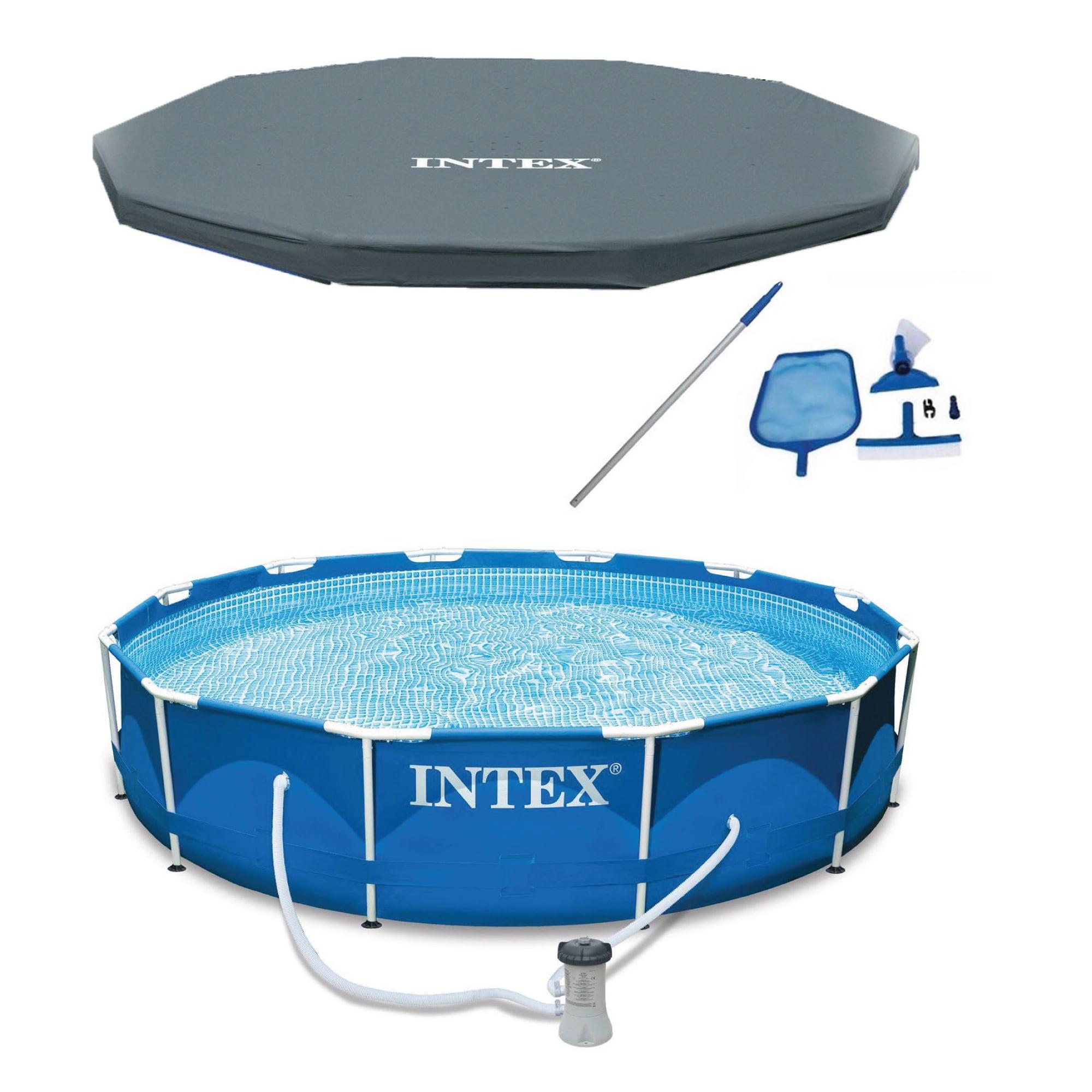 Intex Steel Round Frame Set Pool 30'' H x 144'' W x 144'' L