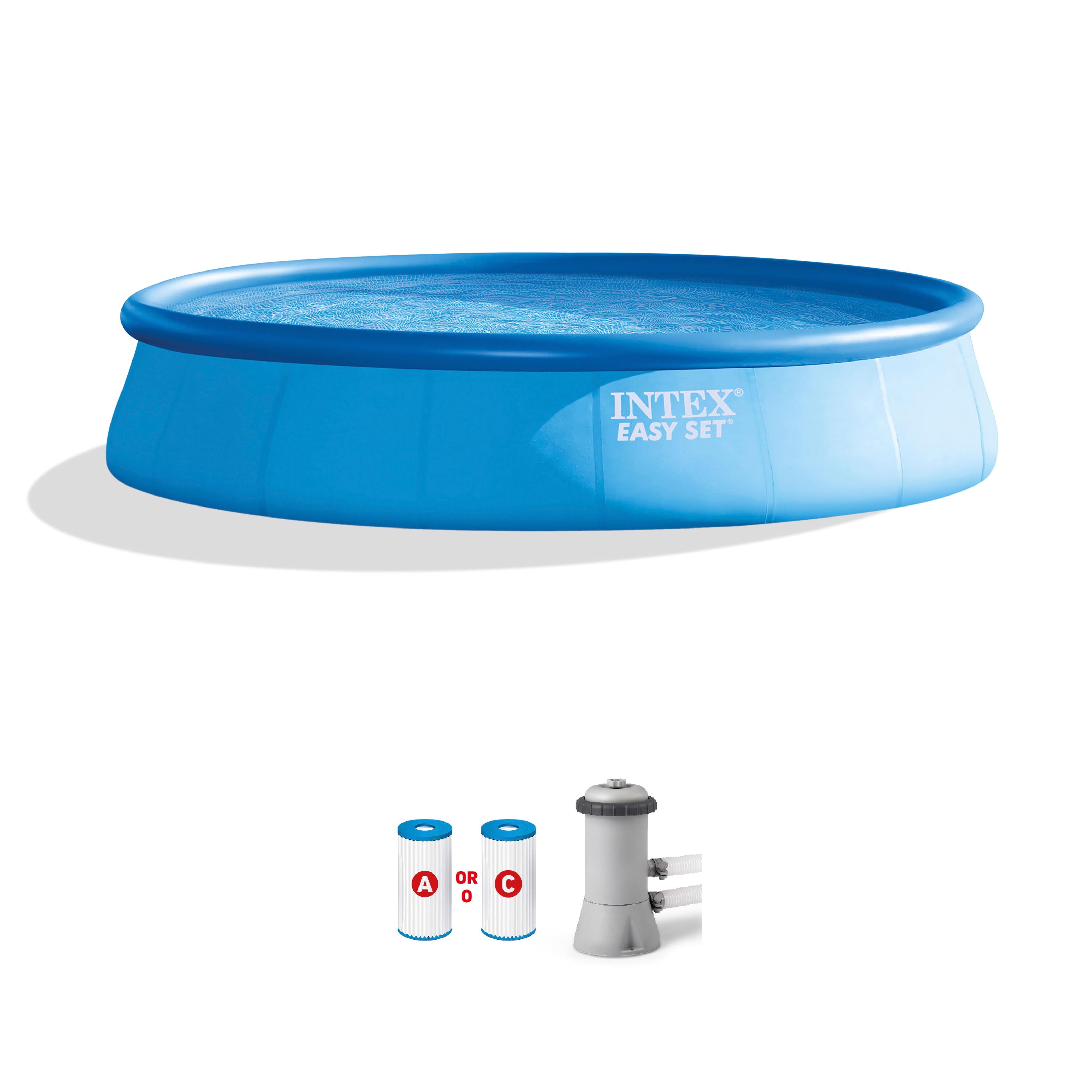 Intex Intex Easy Set Inflatable Kid Swimming Pool with Filter Pump
