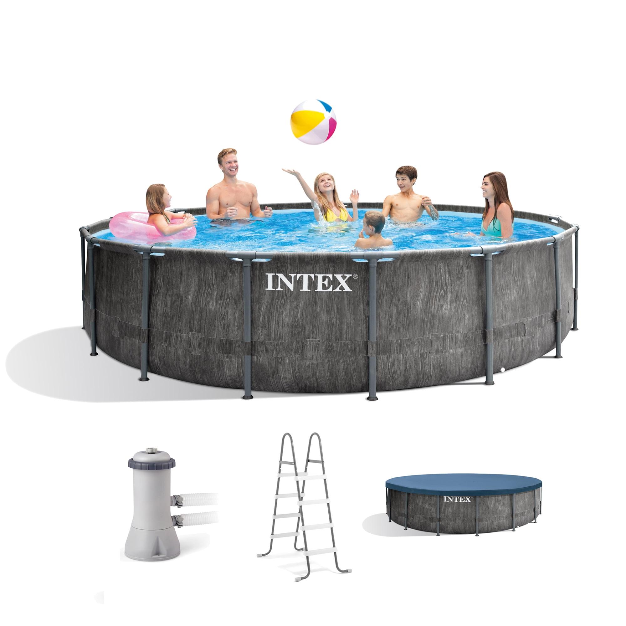 Intex 15FT X 48IN GREYWOOD PRISM FRAME PREMIUM POOL SET