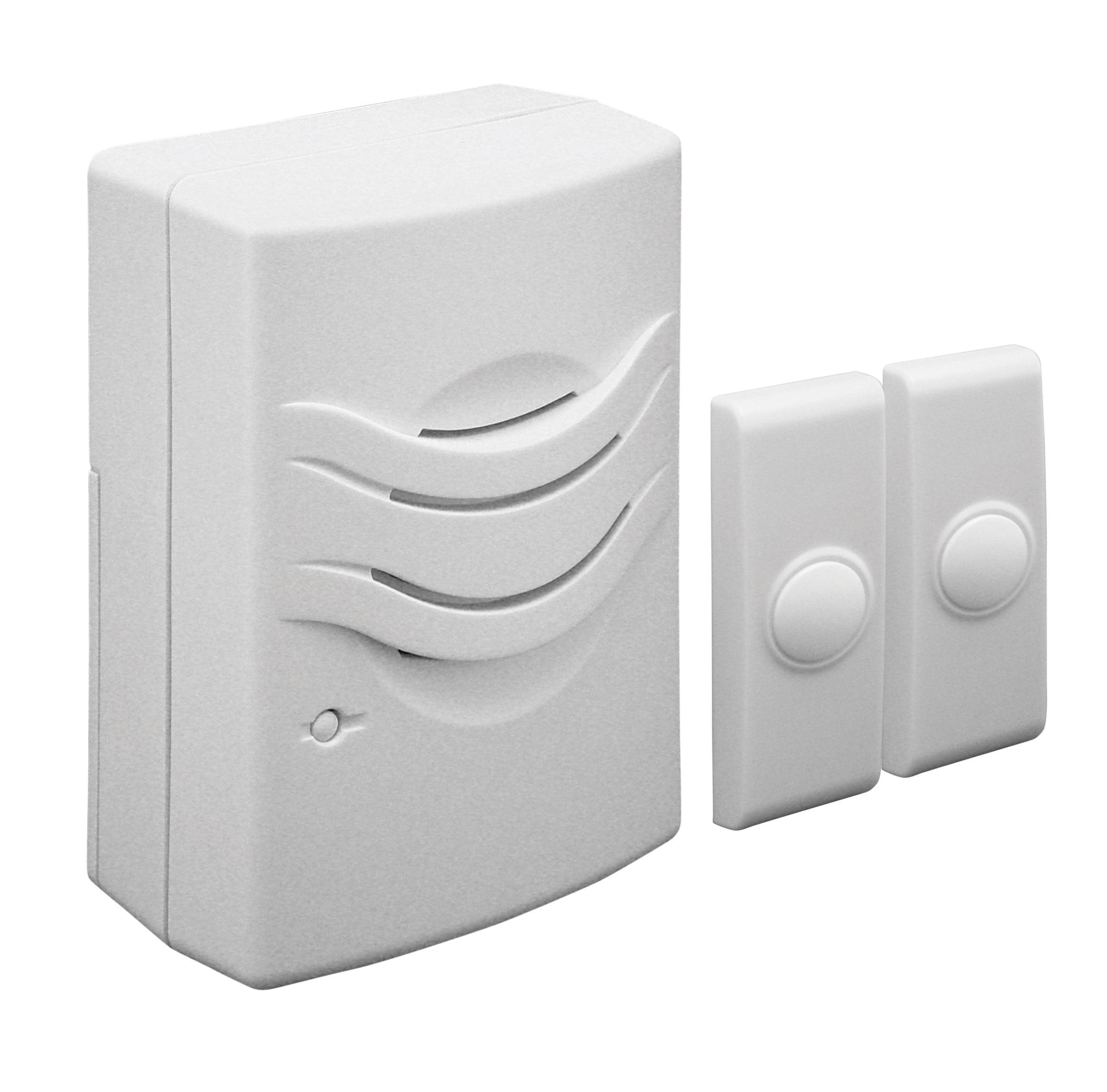 IQ America WD1142 Wireless Plugin Contemporary Door Chime Door Bell 2 Buttons 2 Melody