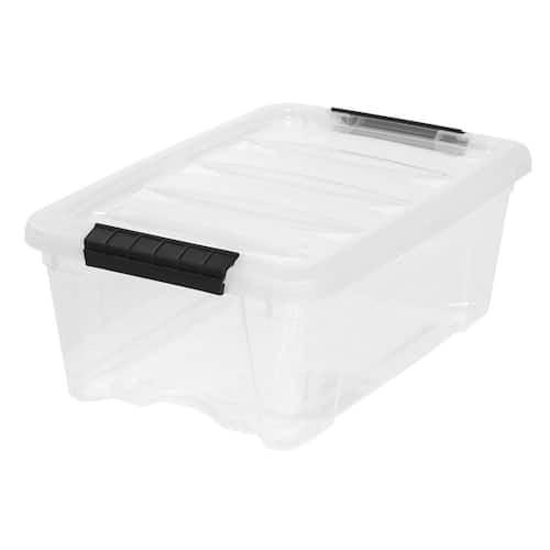 ClearView 16.5" Stackable Storage Box with Secure Latching Buckles