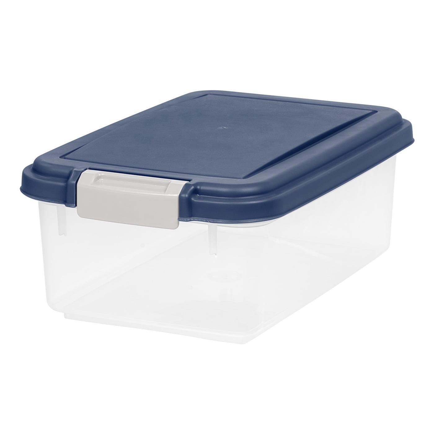 Blue 12 Qt Airtight Plastic Pet Food Storage Container