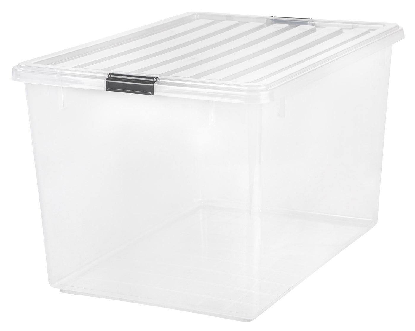 IRIS USA 45/68/91/144qt Plastic Storage Bins with Lids