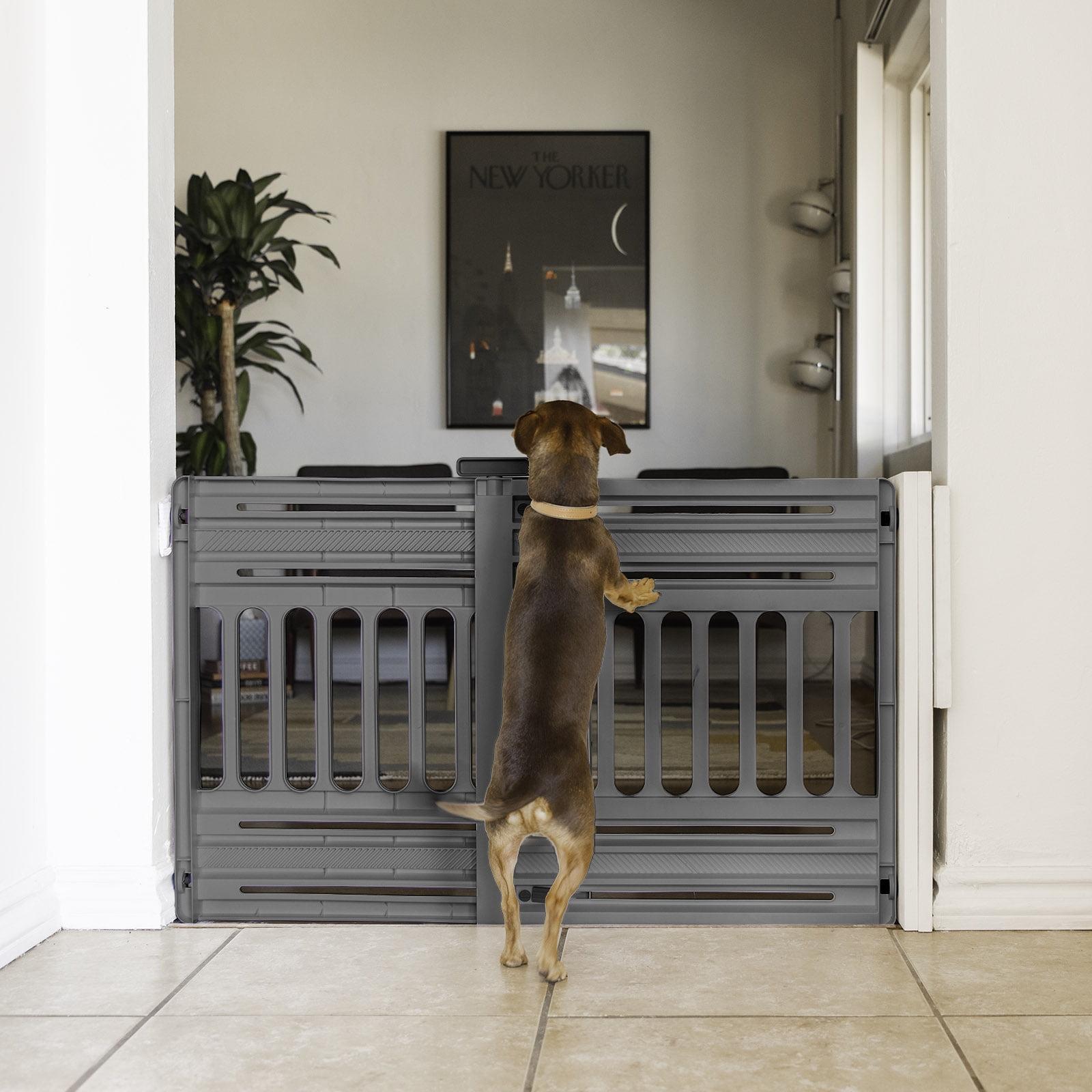 IRIS USA 24 to 39" Plastic Portable Expandable Pet Gate, Safety Gate