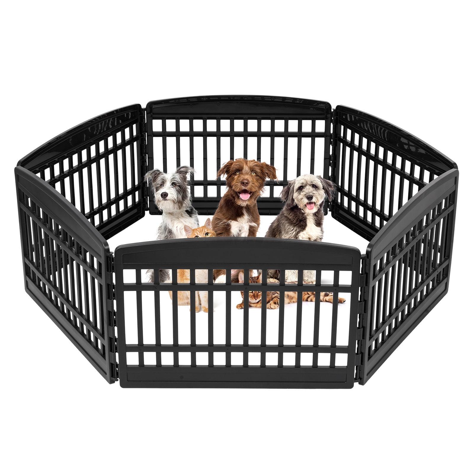 IRIS 4-8Panel 24/34"H Plastic Pet Playpen without Door