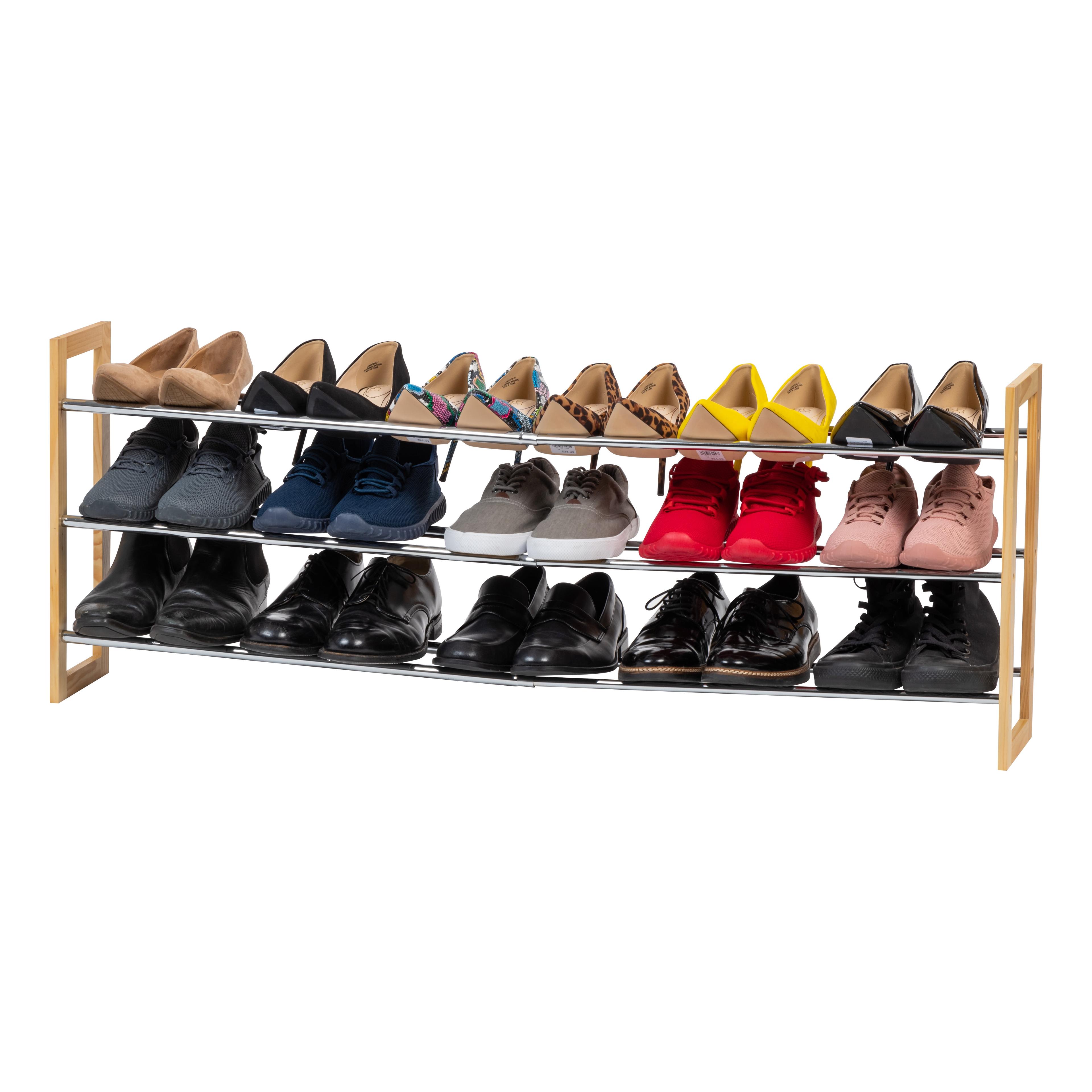 15 Pair Stackable Shoe Rack