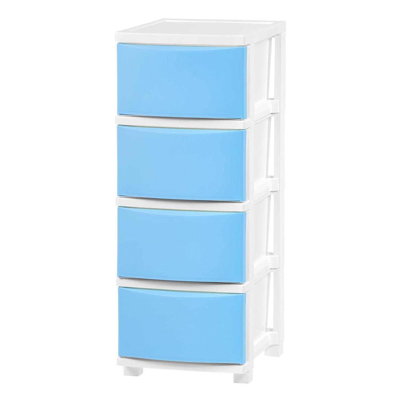 IRIS USA Plastic 4 Drawer Storage Cart with Casters, Organizer Unit for Bedroom, Closet, Kitchen, Bathroom, Laundry Room, Dorm