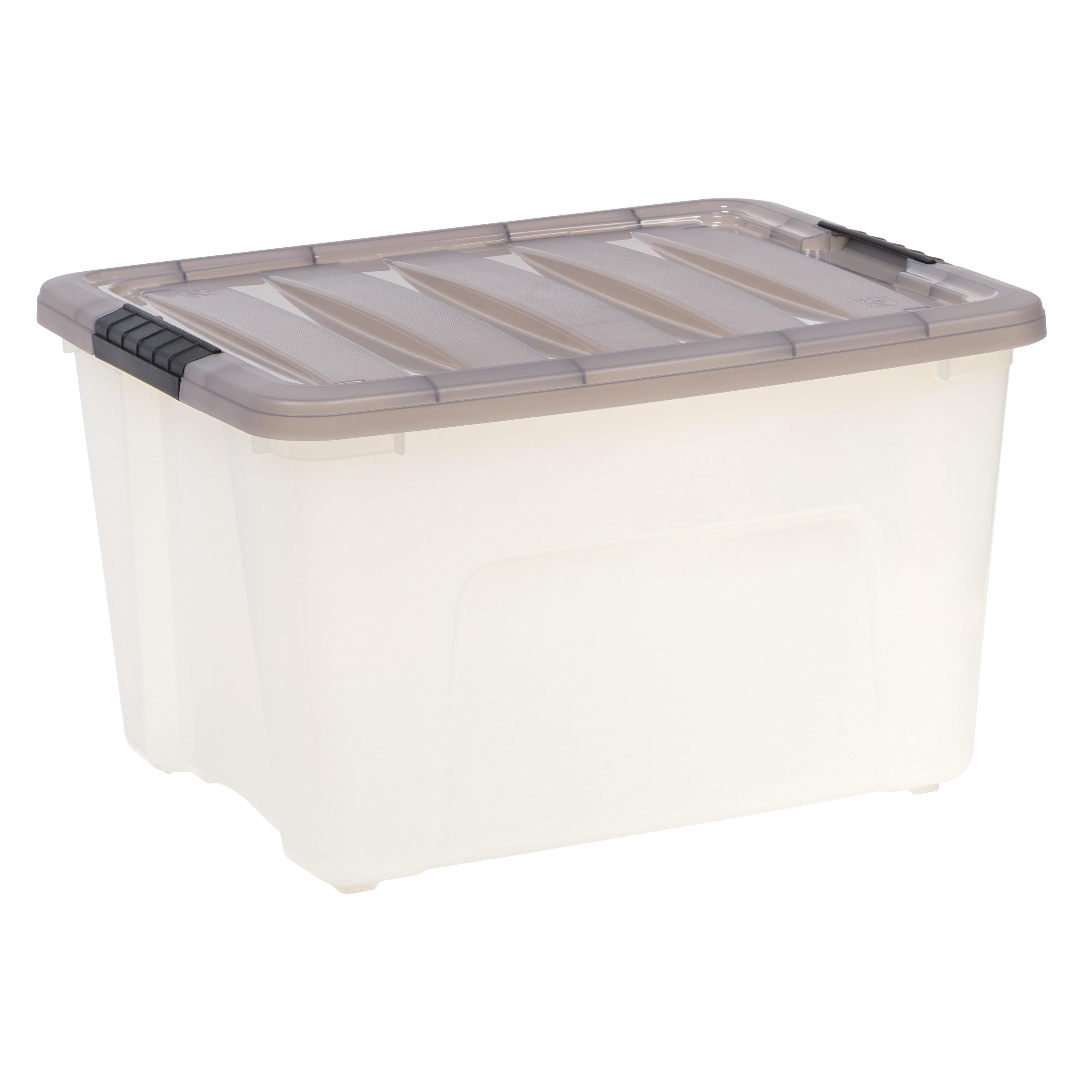 IRIS USA, Inc. Plastic Storage Box with Latching Lid in Clear