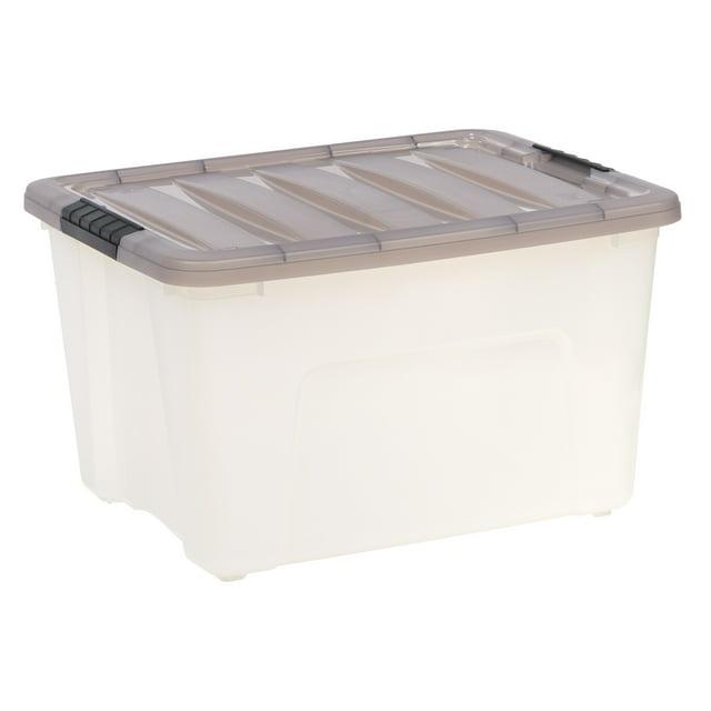 IRIS USA, Inc. Plastic Storage Box with Latching Lid in Clear