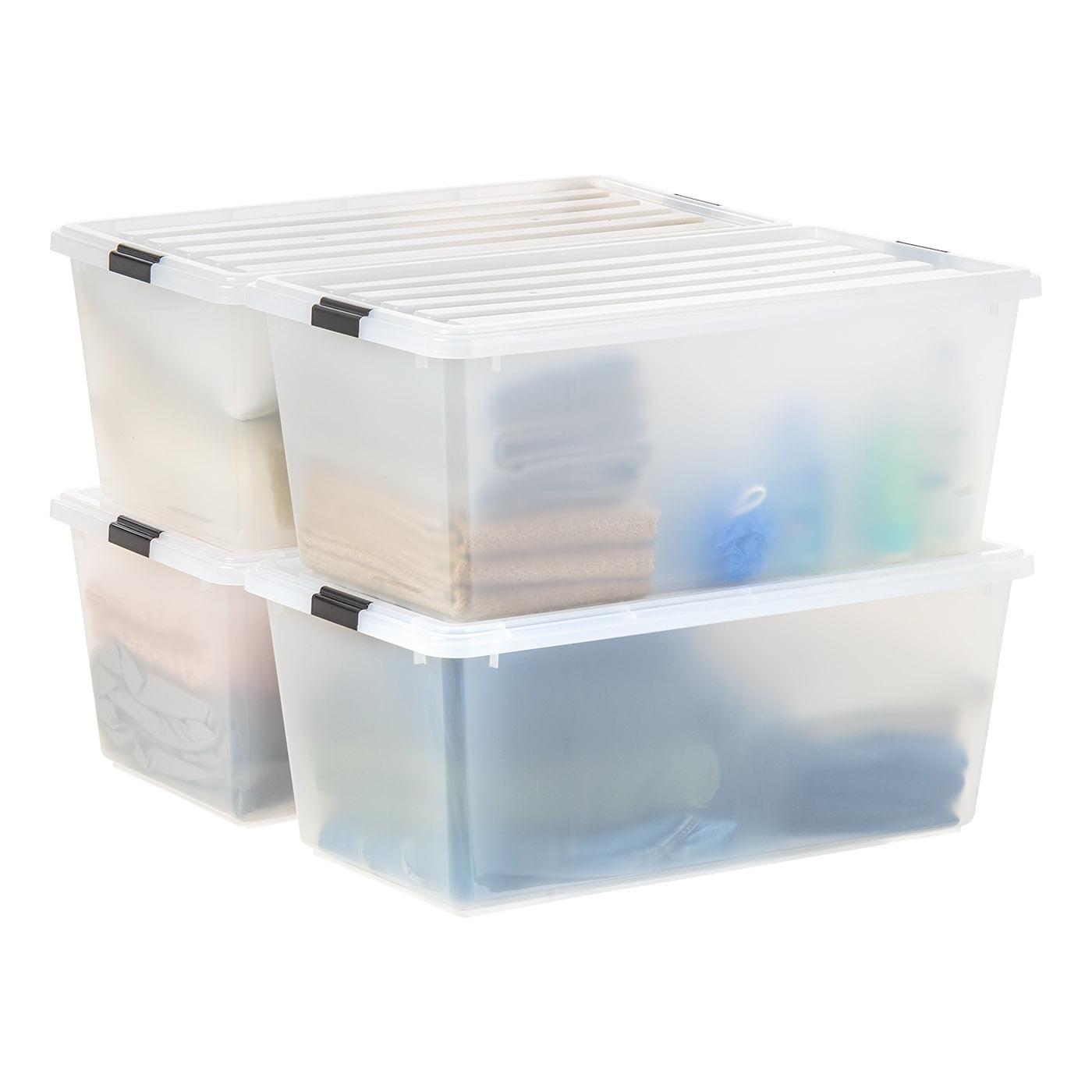 IRIS USA 45/68/91/144qt Plastic Storage Bins with Lids