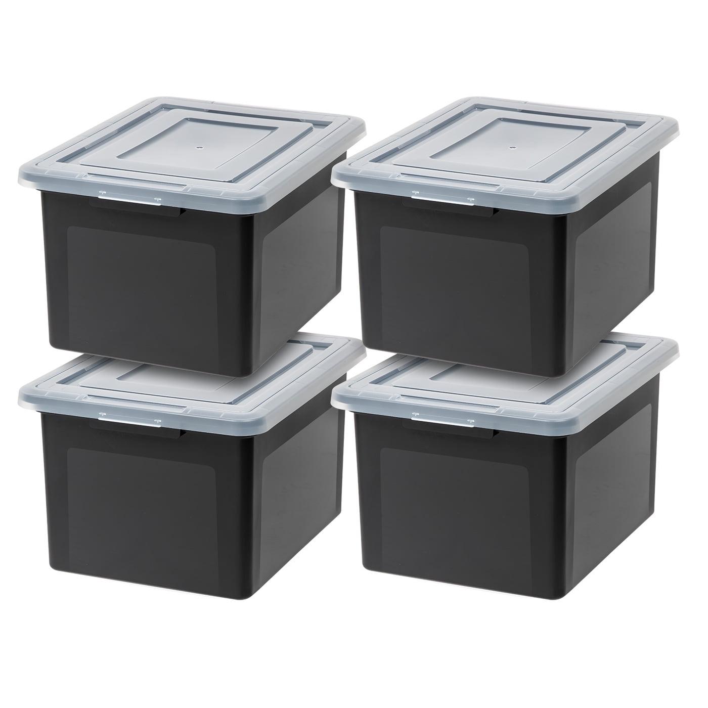 IRIS USA Letter Legal Size Plastic File Box, Home Organizing Storage Container