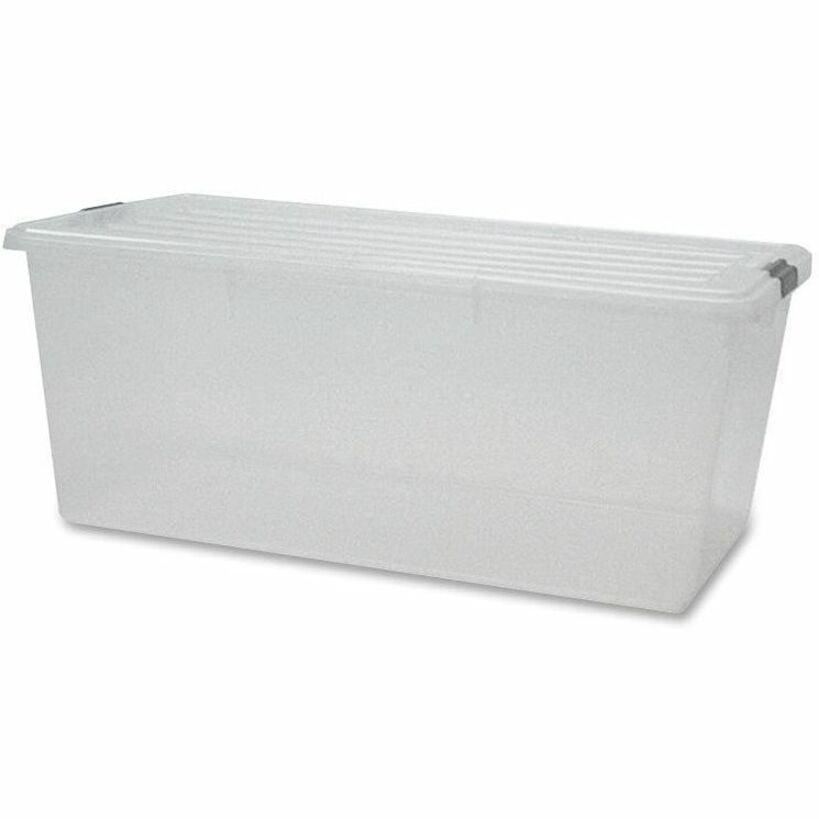 Clear Plastic Stackable Storage Bins w/ Latch Lid