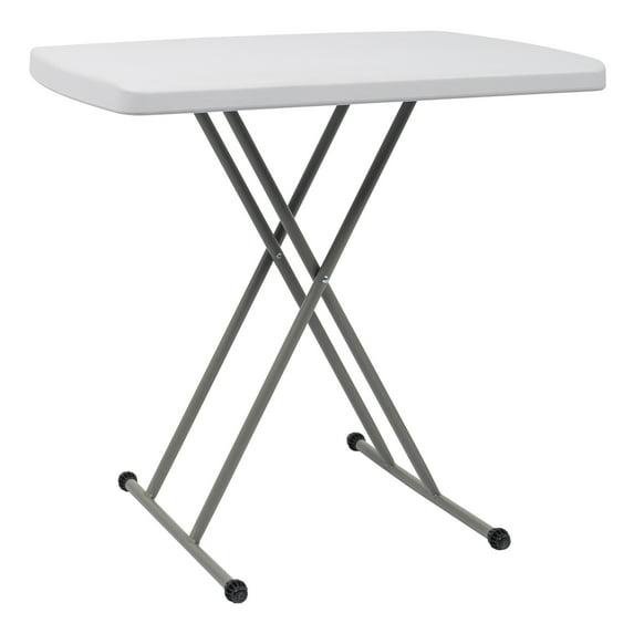 30'' Plastic Folding Tables Rectangular Utility Table Adjustable Height White