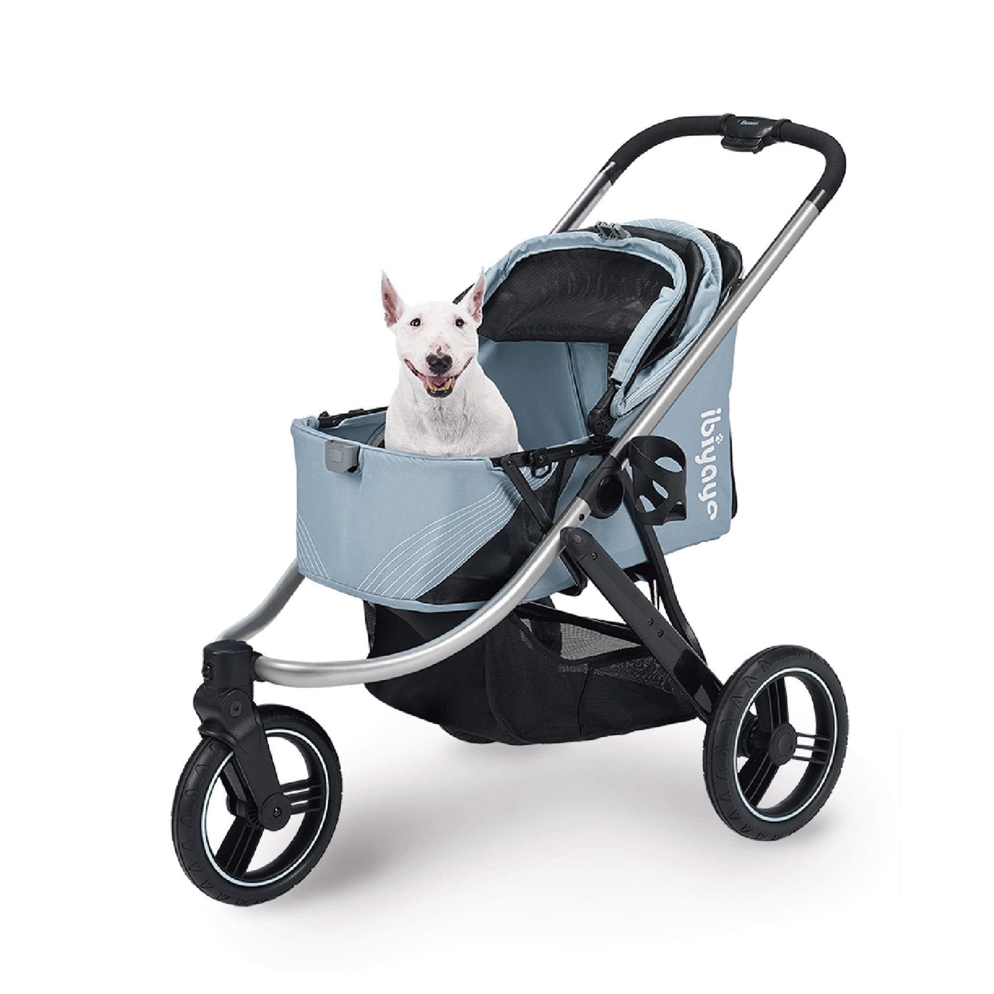 Flash Gray All-Terrain 3-Wheel Dog Jogging Stroller