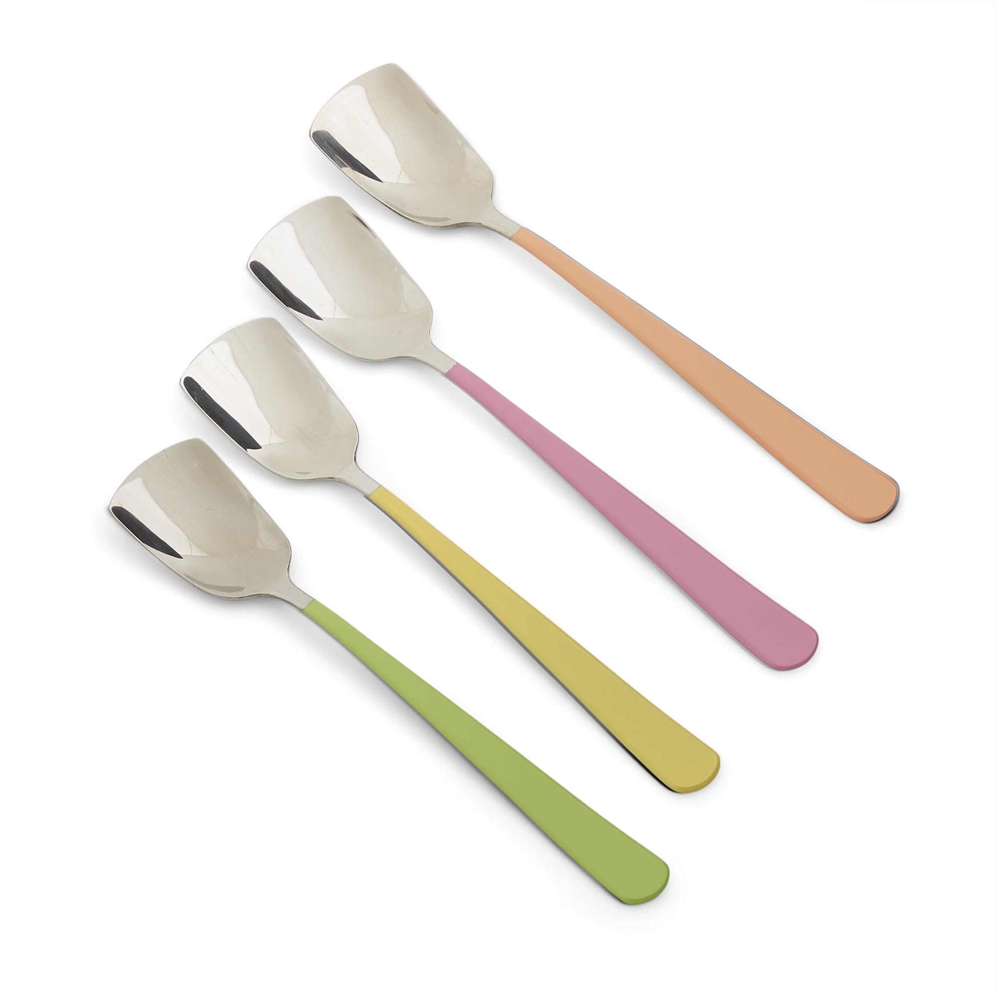 RSVP Endurance Stainless Steel Ice Cream Spoons, Set of 4, Assorted colors