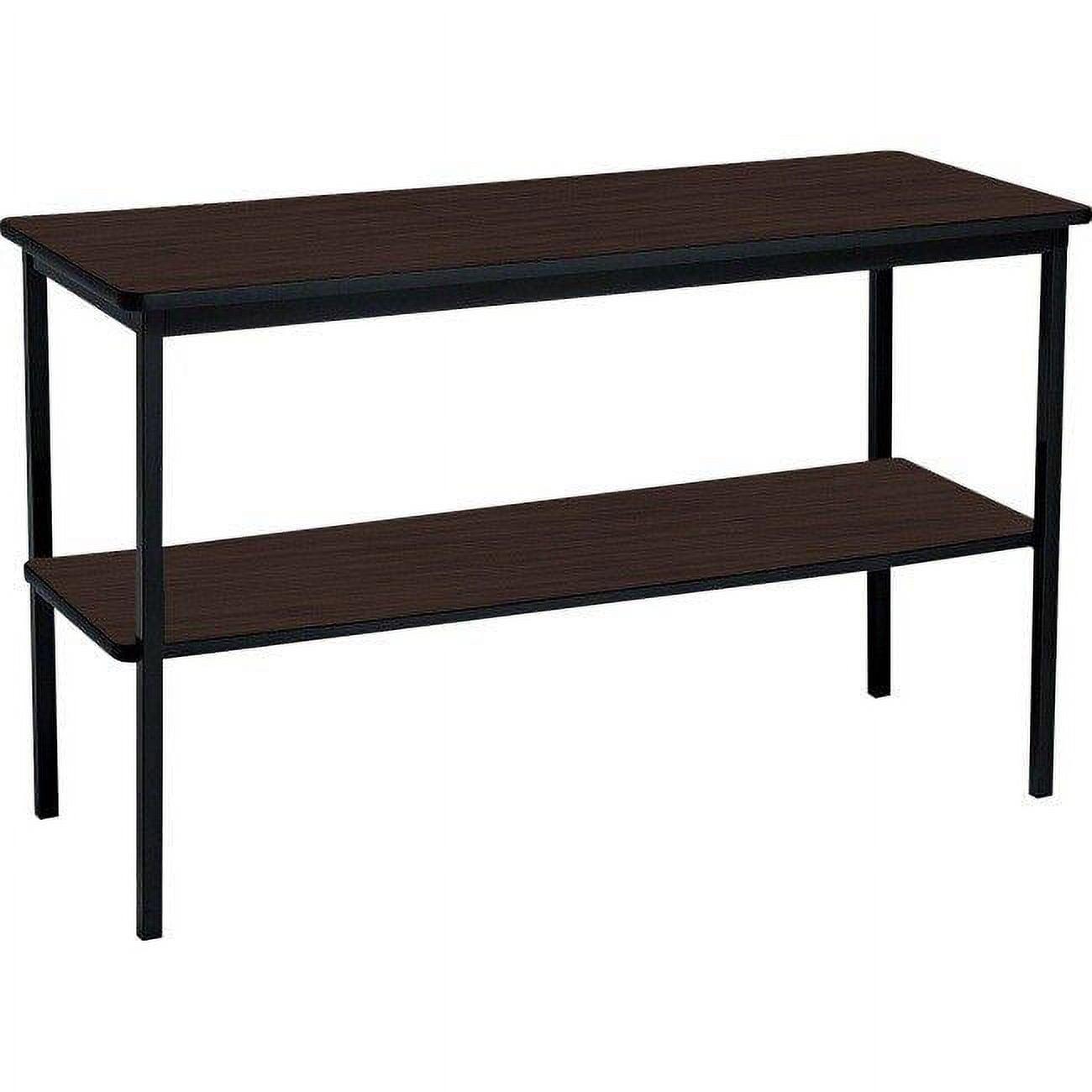 Iceberg ICE69124 Lam Top Steel Legs Utility Table - Walnut - 48 x 18 x 30 in.