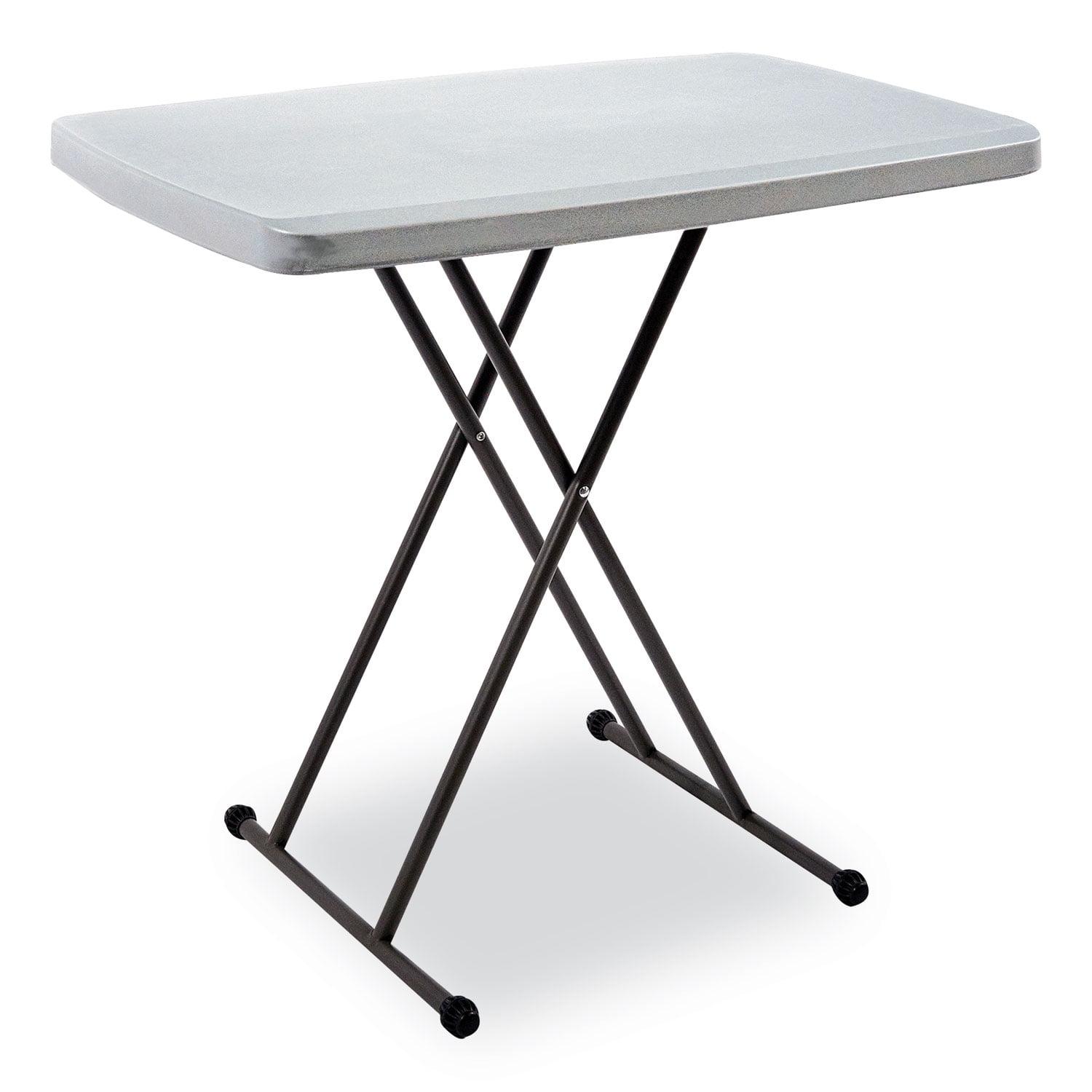 Charcoal IndestrucTable 30'' Adjustable Folding Utility Table