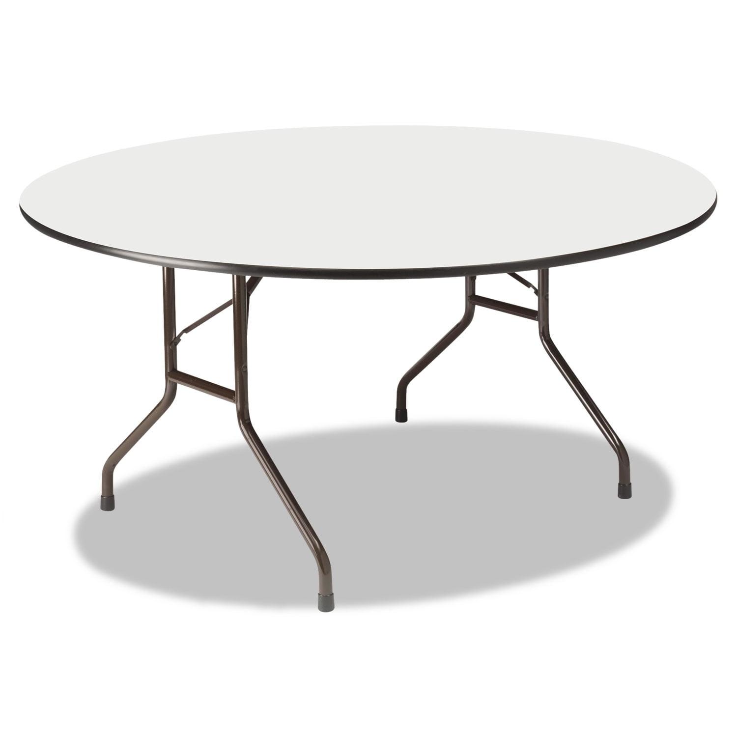 Iceberg 60'' Gray Wood Laminate Round Folding Table