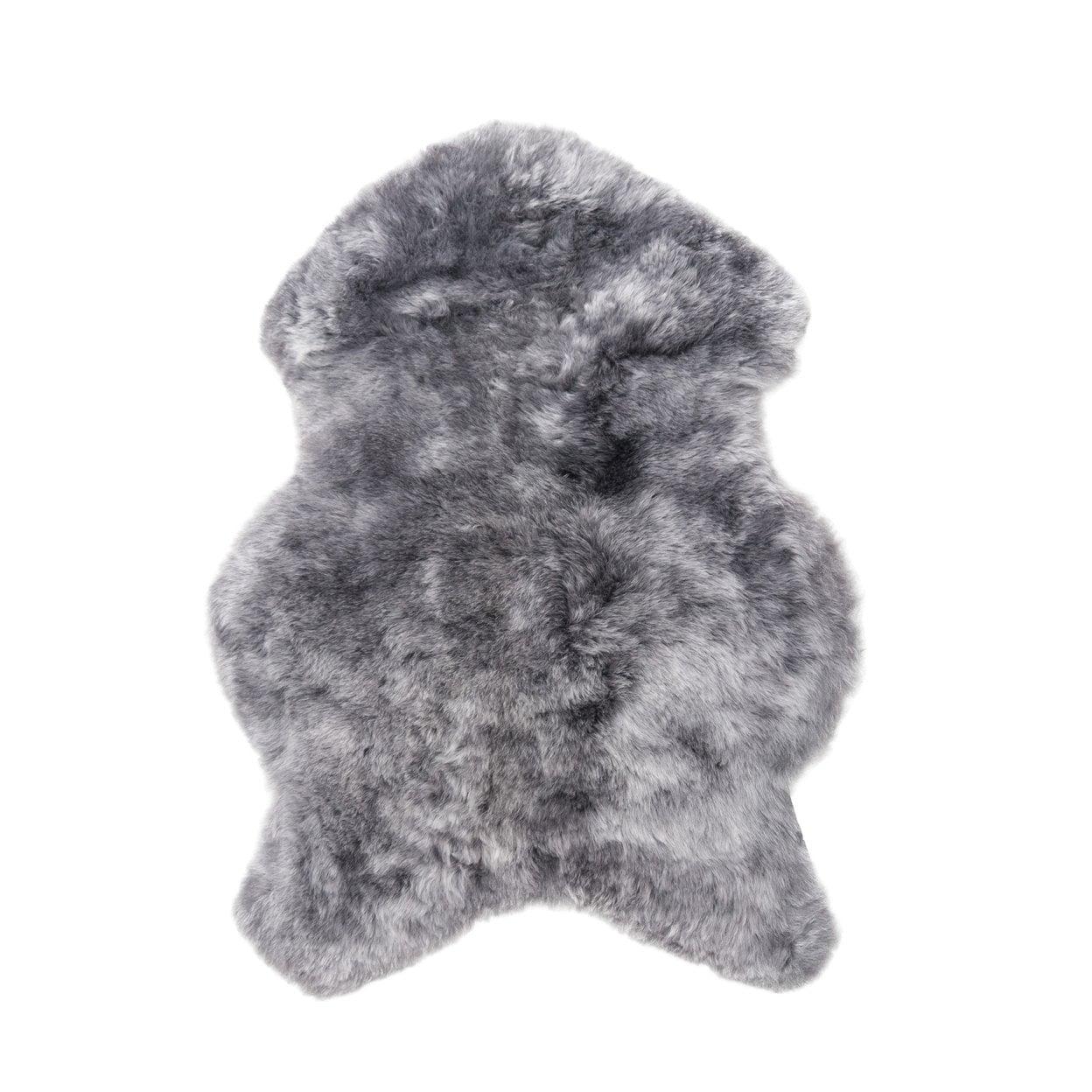Icelandic Sheepskin Rug 2x3 Grey Brisa Short-Haired Single Sheared 100% Wool