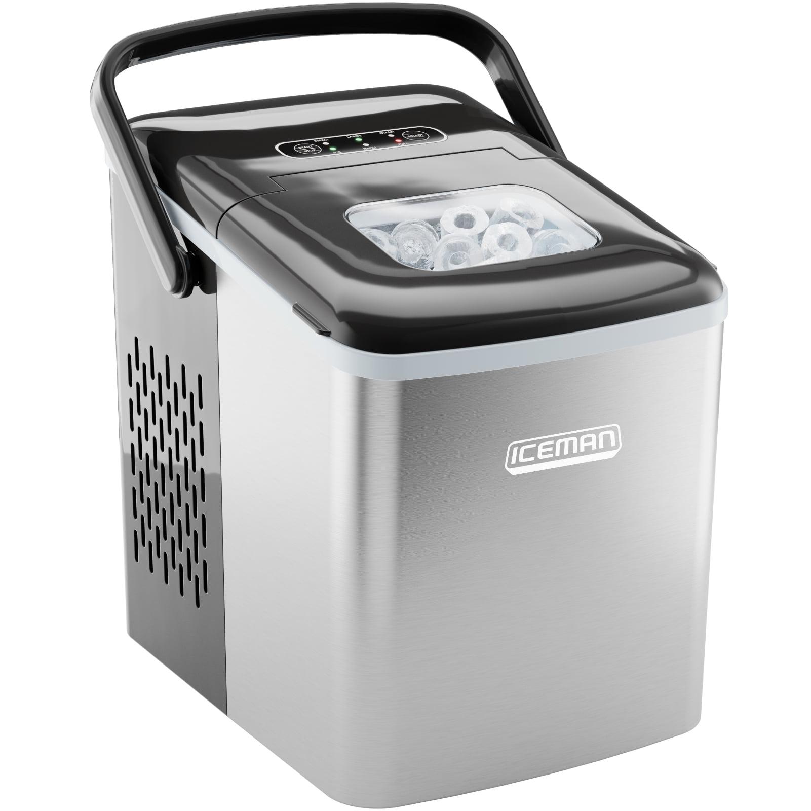 Iceman Stainless Steel Dual-Size Portable Countertop Ice Maker