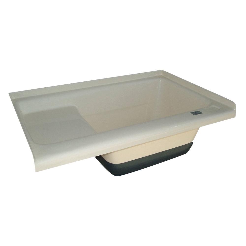 Polar White ABS Plastic Sit-In Step Tub with Right Hand Drain